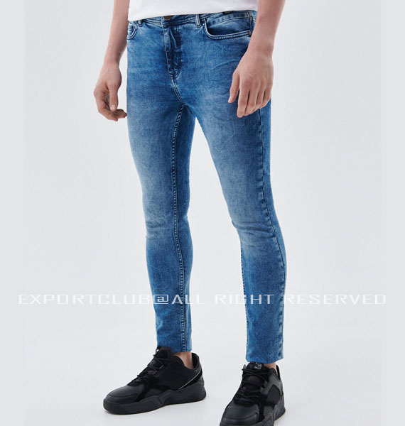 CROP SLIM FIT DENIM JEANS – BLUE- Send a Gift of Love to Pakistan for ...